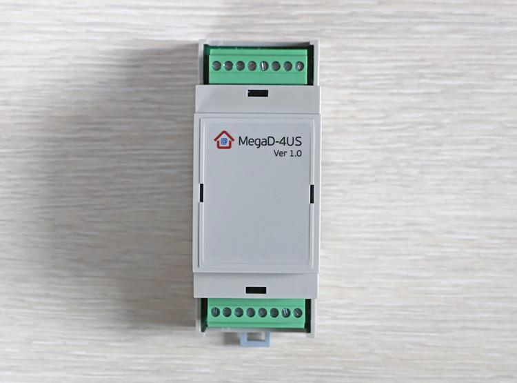 MegaD-4US - 4-х канальный датчик напряжения на DIN-рейку