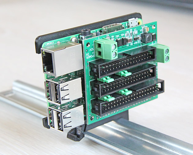Raspberry Pi DIN-rail mount holder