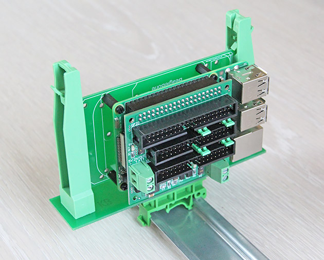 Raspberry Pi универсальный кронштейн на DIN-рейку