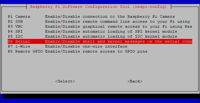 Отключение Serial interface. raspi-config